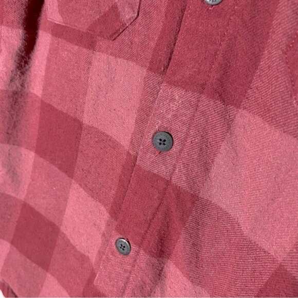 Tommy Jeans Red Plaid Sherpa Lined Casual Fit Button Up Shacket Light Jacket M - Picture 13 of 16